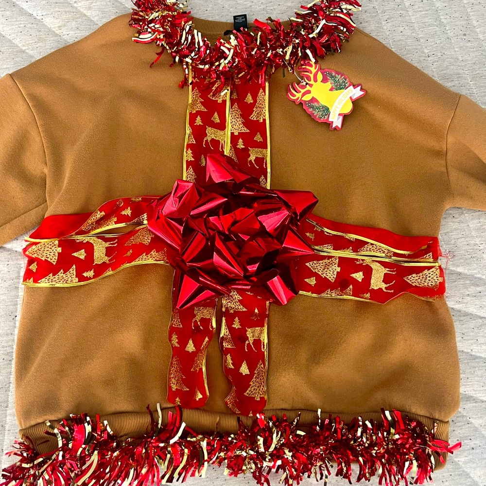 Women’s custom ugly Christmas sweater present
